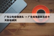 广东公布疫情源头 → 广东疫情最新消息今天新增病例