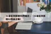 31省区市新增68例确诊—（31省区市新增62例本土确）
